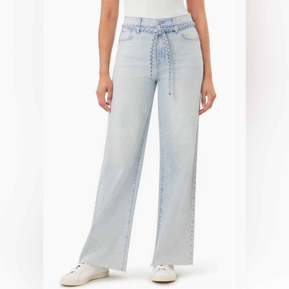 Kensie Carla Belted Wide Leg Jeans 8/29